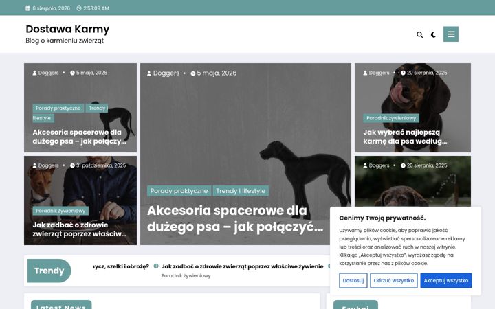 Posnetek zaslona dostawakarmy.pl
