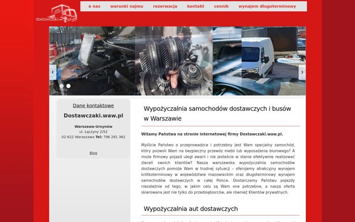Posnetek zaslona dostawczaki.waw.pl