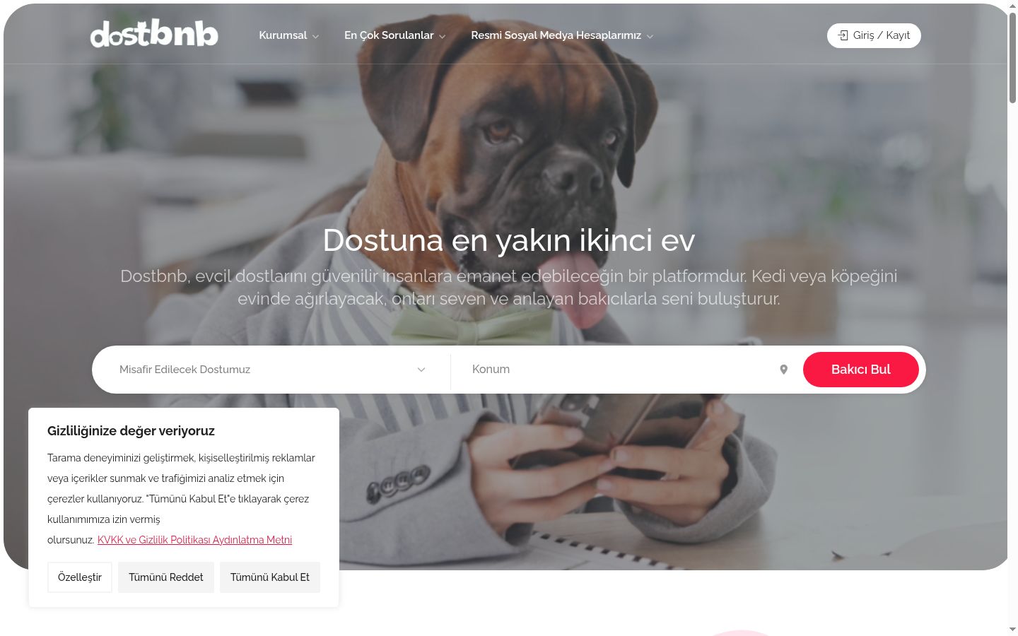 Sutikimo reklamjuostės, rodytos prieš bet kokią sąveiką, ekrano kopija
