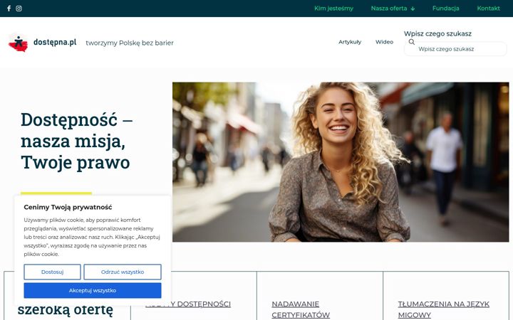 Posnetek zaslona dostepna.pl