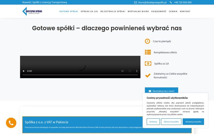 Posnetek zaslona dostepnespolki.pl
