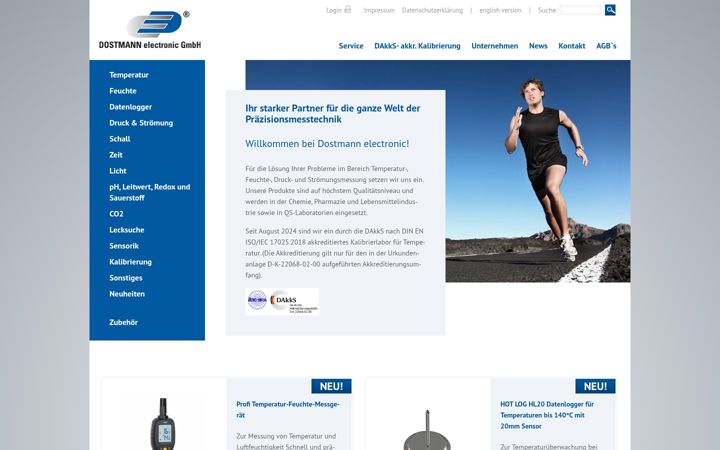 Screenshot di dostmann-electronic.de