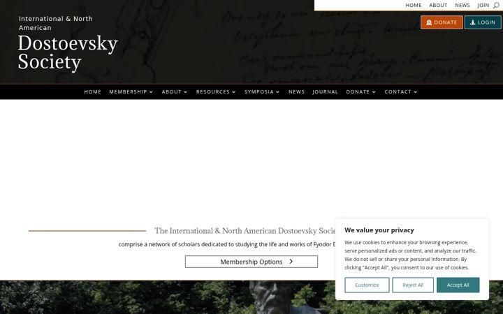 Ekrano kopija dostoevsky.org