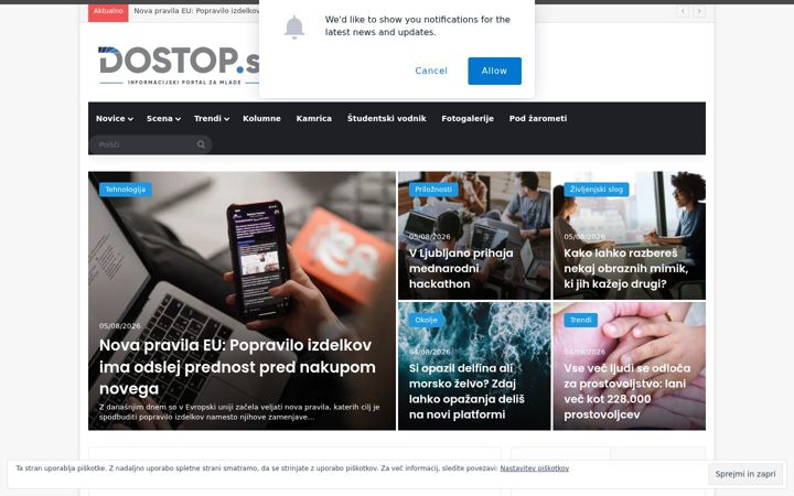 Screenshot of dostop.si