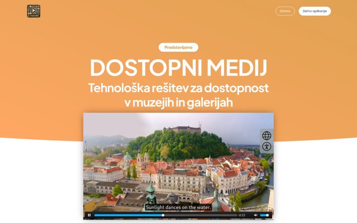 Screenshot of dostopnimedij.si