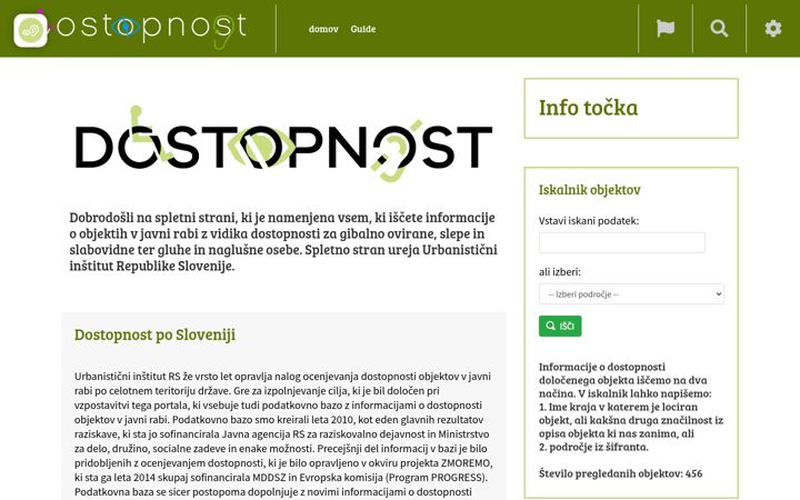 Screenshot of dostopnost.si