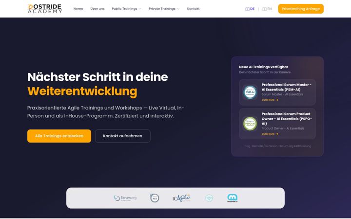 Screenshot of dostride.com