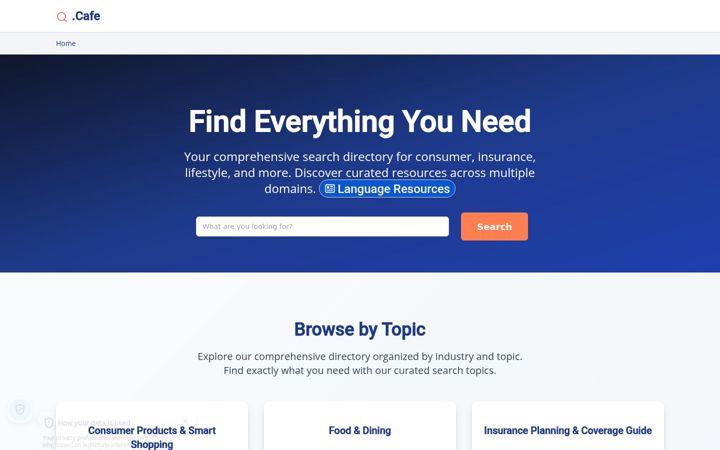 Screenshot of dot-cafe.org