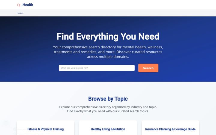 Ekrano kopija dot-health.org