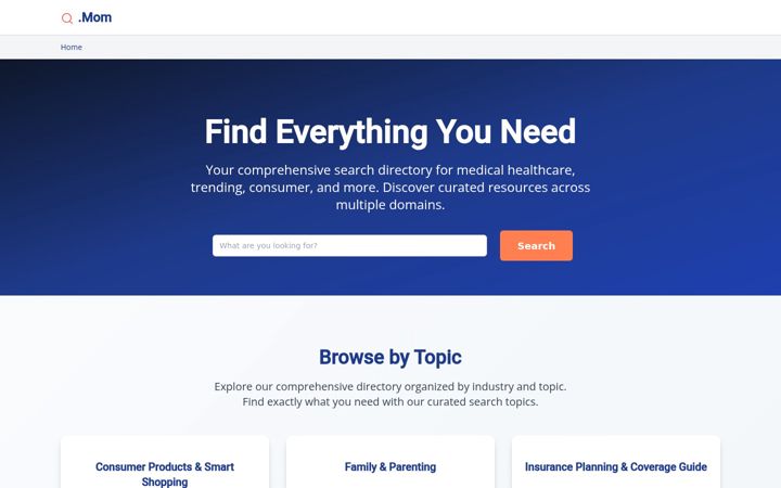 Screenshot of dot-mom.org