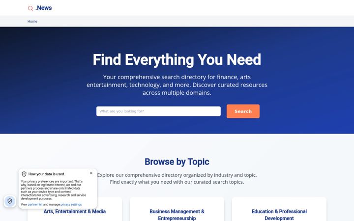 Screenshot of dot-news.org
