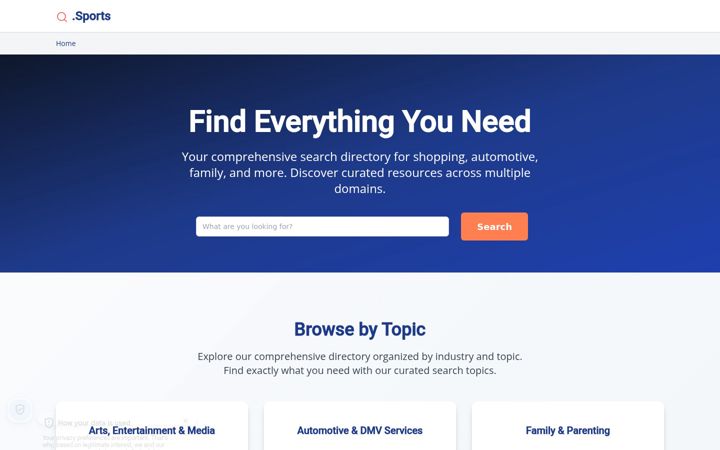 Screenshot of dot-sports.org