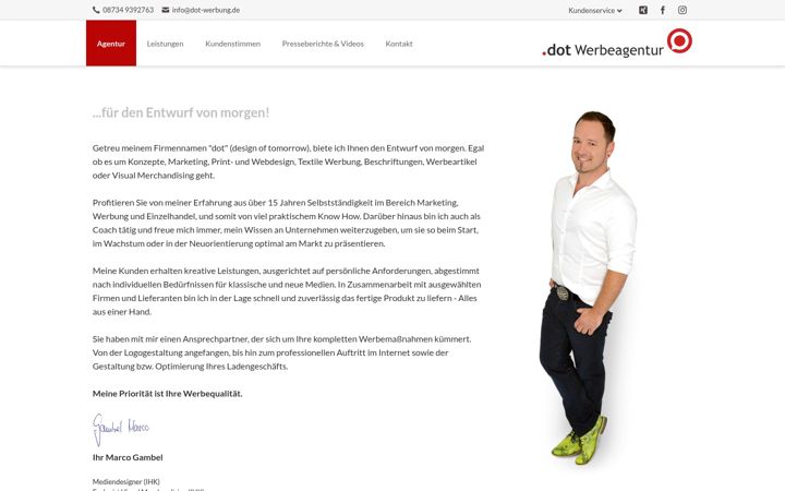 Screenshot di dot-werbung.de