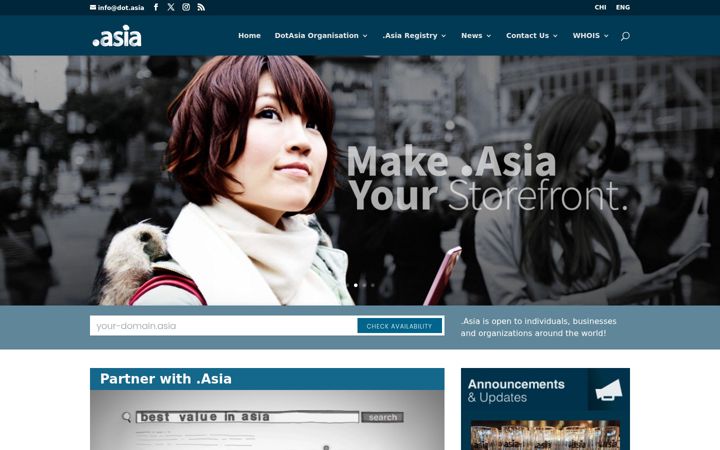 Screenshot of dot.asia