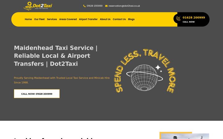 Screenshot of dot2taxi.co.uk