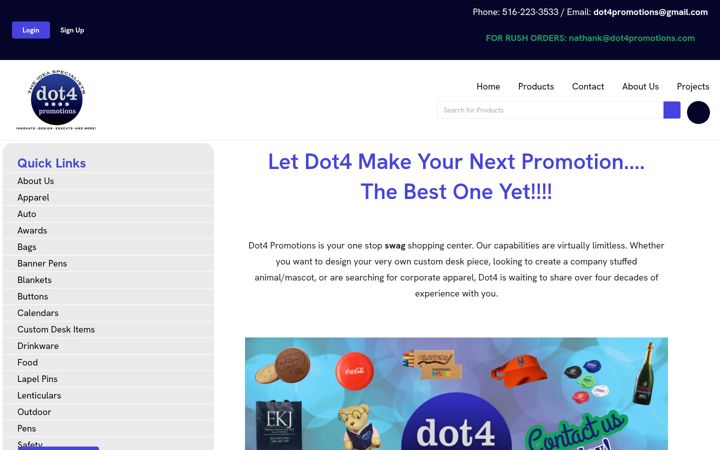 Screenshot of dot4promotions.com