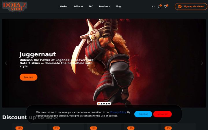 Screenshot of dota2void.com