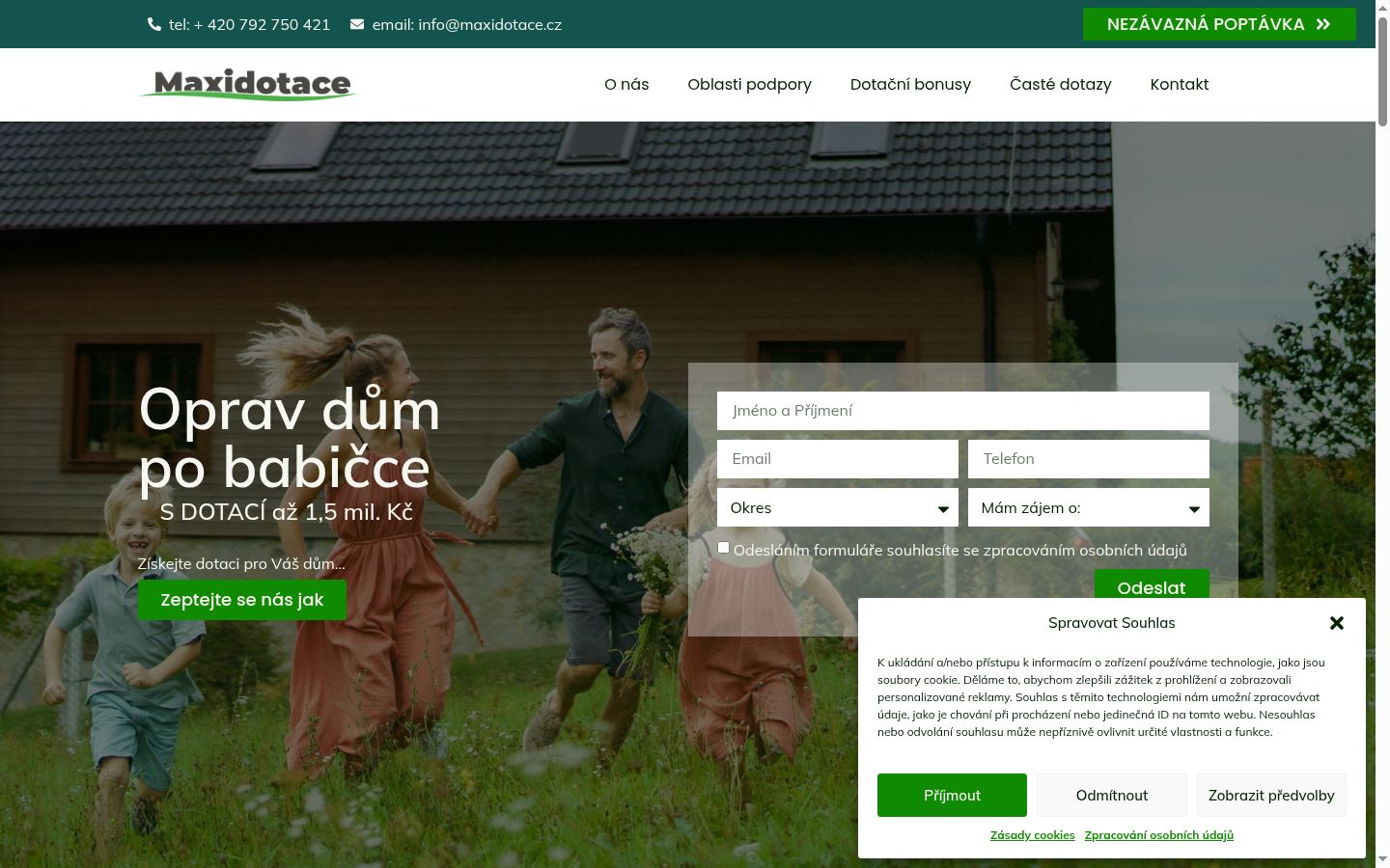 Skærmbillede af samtykkebanneret, som det blev vist før nogen interaktion