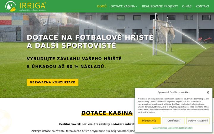 Snímek obrazovky dotacekabina.cz