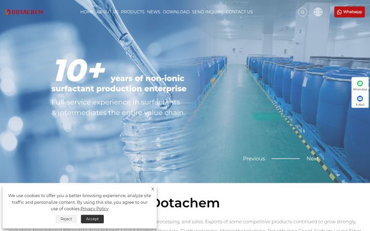 Screenshot of dotachem.com