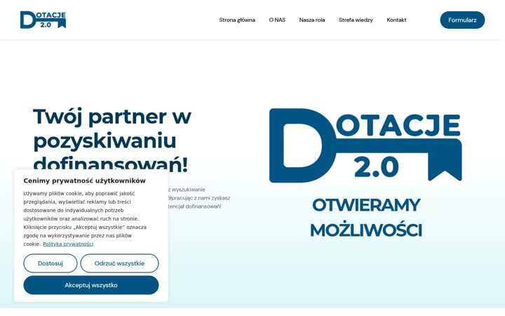 Skjámynd af dotacje20.pl