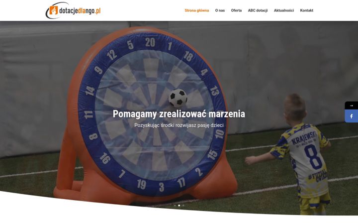 Skjámynd af dotacjedlango.pl