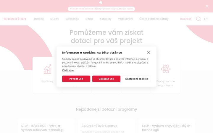 Snímek obrazovky dotacniinstitut.cz