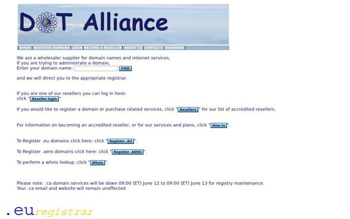 Screenshot of dotalliance.com