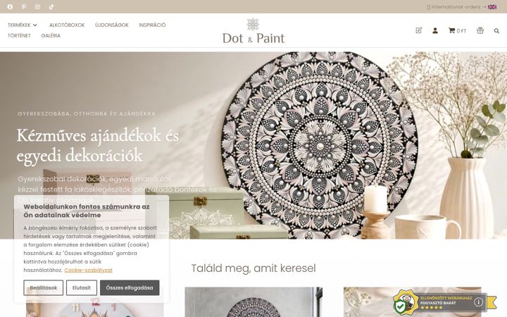 Screenshot of dotandpaint.com