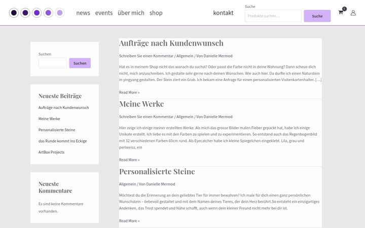 Screenshot of dotart.ch