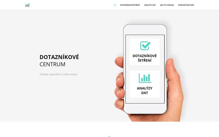 Snímek obrazovky dotaznikovecentrum.cz