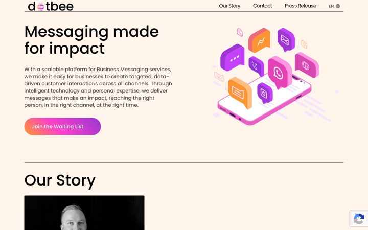 Screenshot of dotbee.se