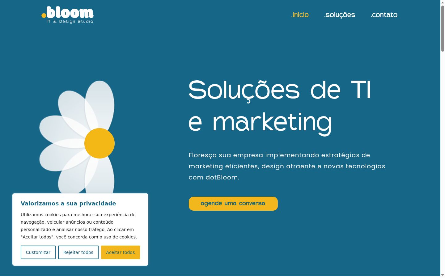Screenshot of the consent banner shown before any interaction