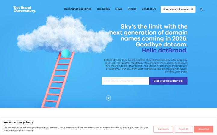 Screenshot of dotbrand.domains
