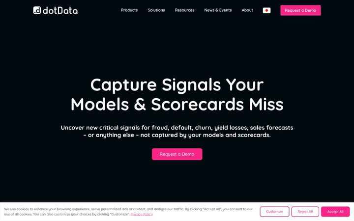 Screenshot of dotdata.com