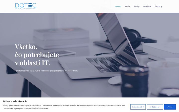 Screenshot of dotec.sk