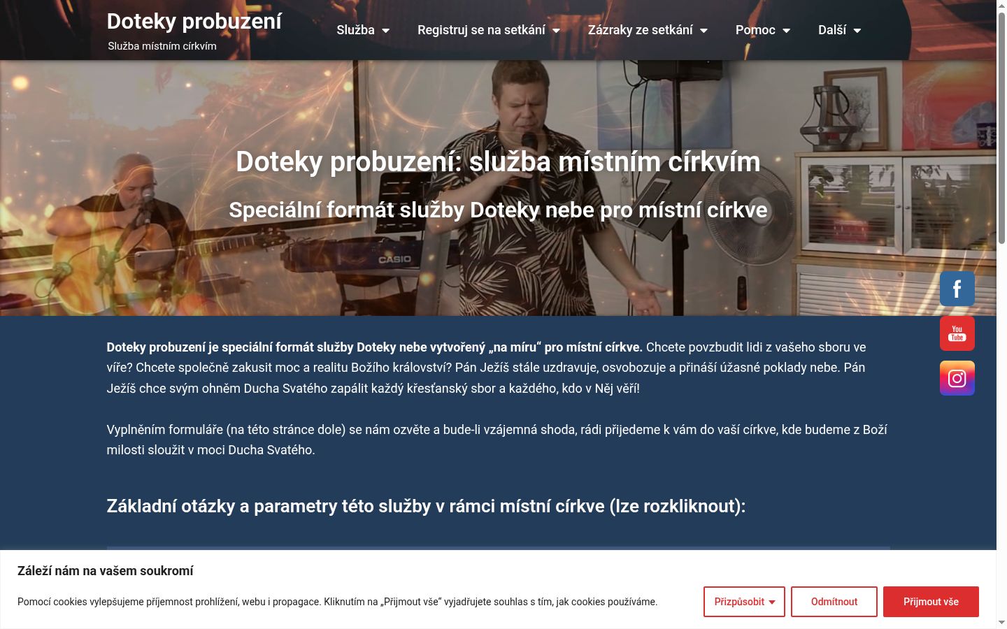 Snímek obrazovky baneru souhlasu zobrazeného před jakoukoli interakcí
