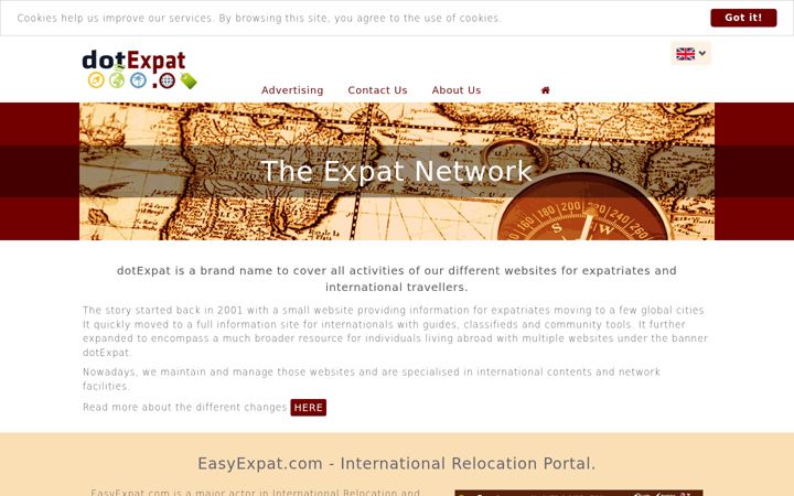 Screenshot of dotexpat.com