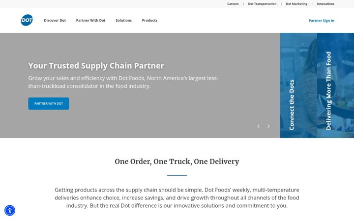 Screenshot of dotfoods.com