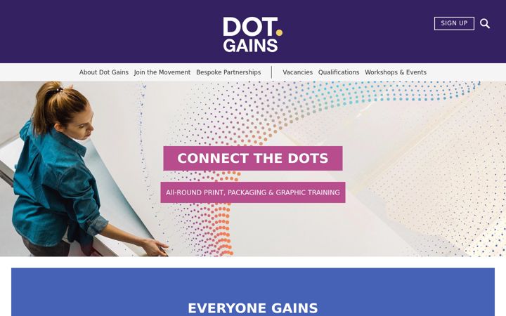 Screenshot of dotgains.com