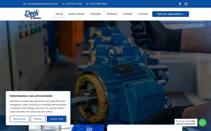 Screenshot of dothmotores.com.br