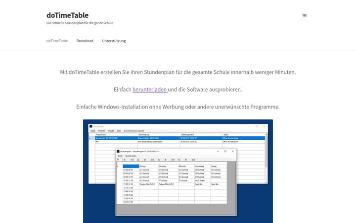 Screenshot of dotimetable.de