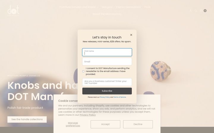 Screenshot of dotmanufacture.com