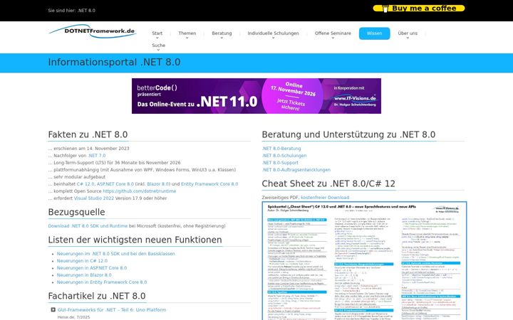 Screenshot ta' dotnet8.de