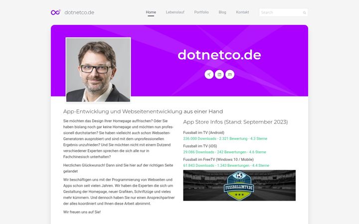 Screenshot of dotnetco.de