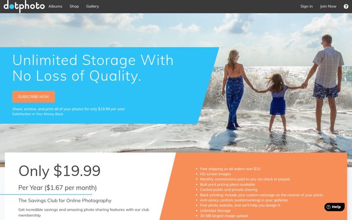 Screenshot of dotphoto.com