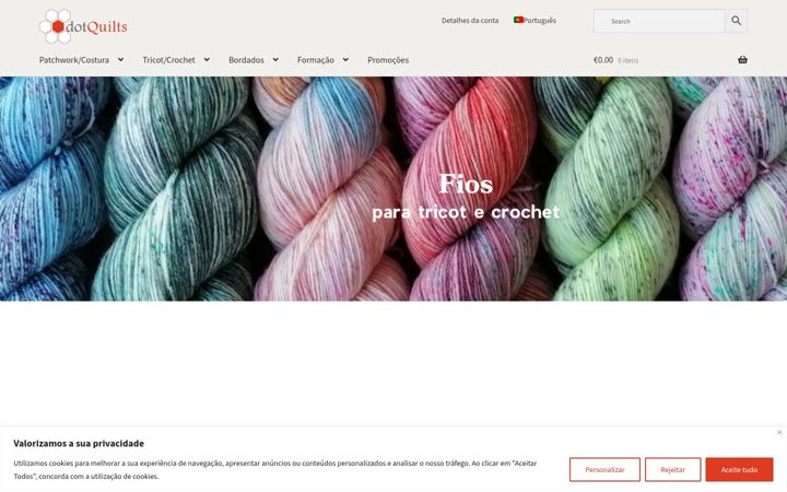 Screenshot of dotquilts.com
