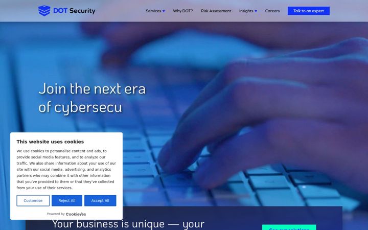 Snimka zaslona za dotsecurity.com