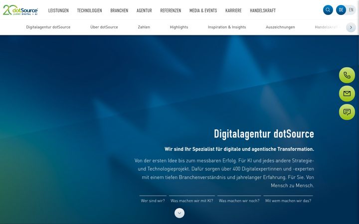 Screenshot of dotsource.de