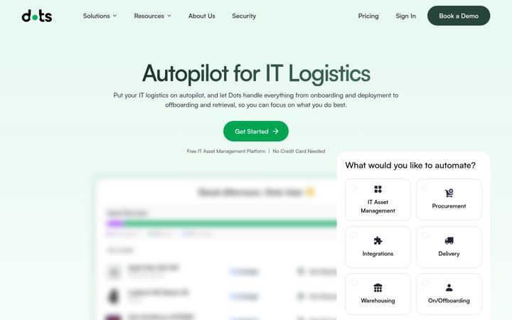 Screenshot of dotstech.com